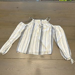 Size small Aeropostale long sleeve shirt white and blue stripes